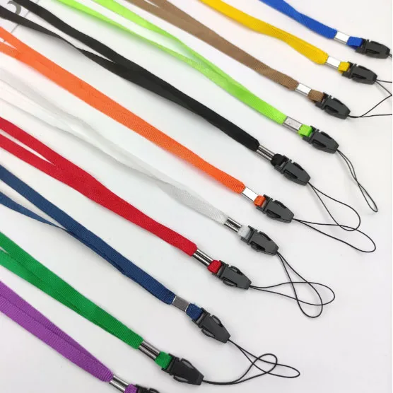 Wholesale Solid color aircraft buckle long neckline lanyard
