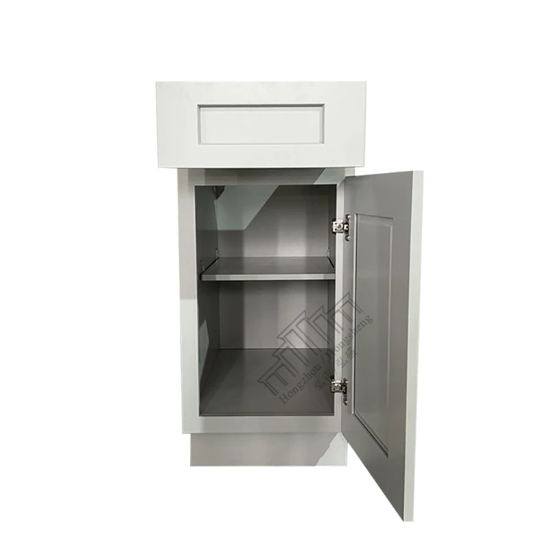 Wholesale Kitchen Cabinets Flat Pack American Modern Design Shaker Cabinet US Kitchen Base Cabinets With Solid Wood Door