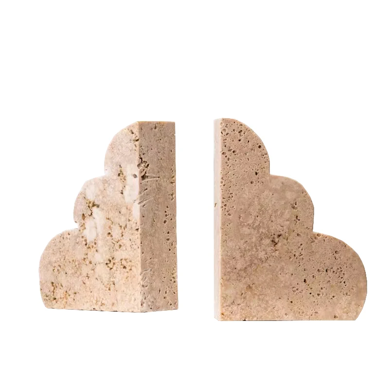 modern office stone crystal white marble bookend home decoration bookends