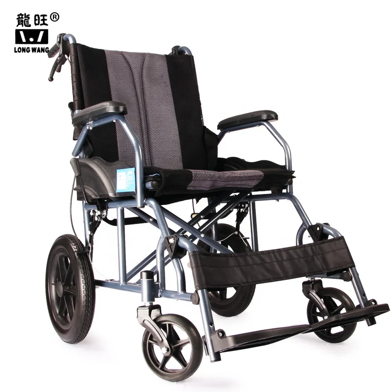 Wholesale folding portable soft seat wheelchair for the elderly with disabilities Foldable portable manual wheelchair easytake