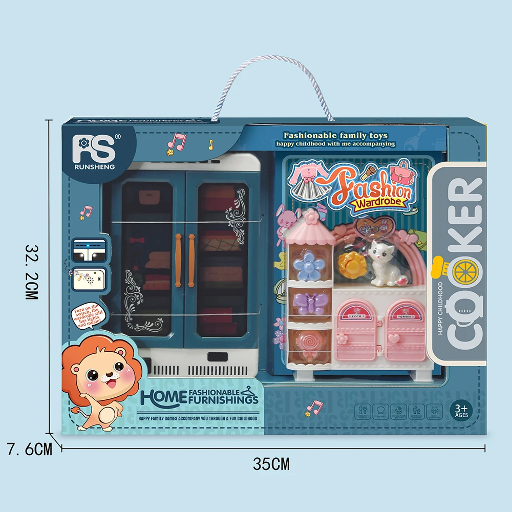 New Arrival Pretend Play Toys Fridge Mini Refrigerator Plastic Food Educational Kitchen Toys With Light And Sound For Kids