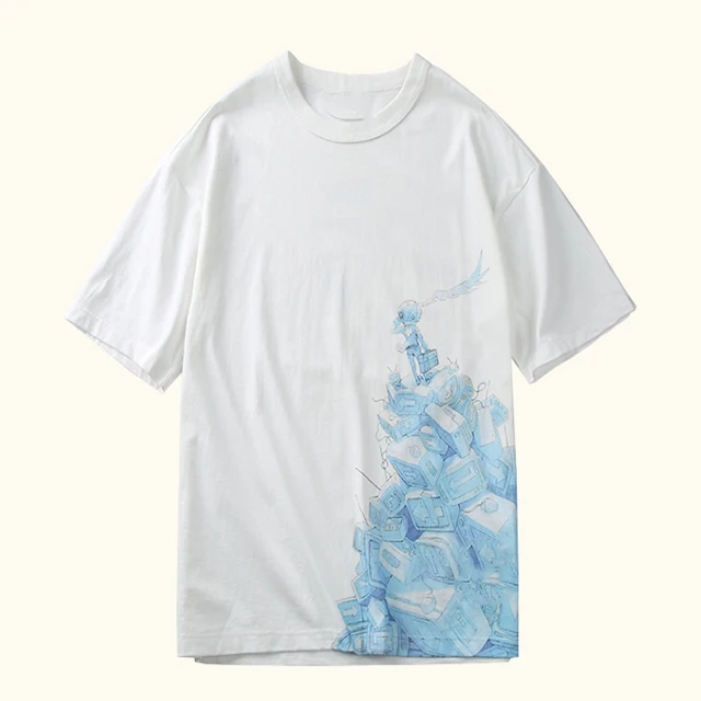
New model fashion custom design T-shirt 100% cotton good shape print T-shirt 