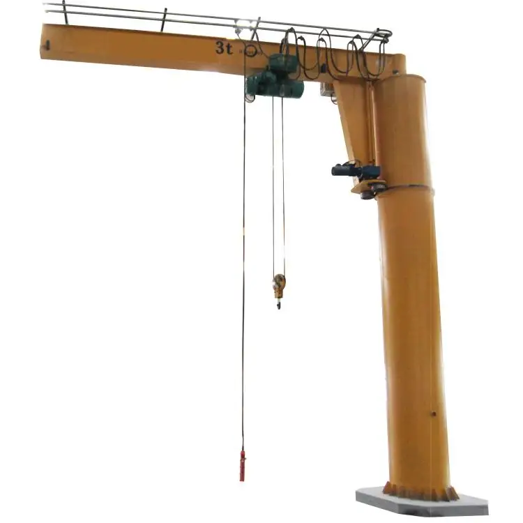 5t Jib Cranes Workshop 360 Degree Floor Mounted Jib Crane with Wheels for Sale