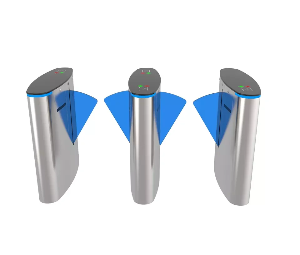Smartest Fingerprint Access Control Flap Barrier  Gate Recognition Bar Code Ticket Barrier Flap Turnstile Gate For Stadium