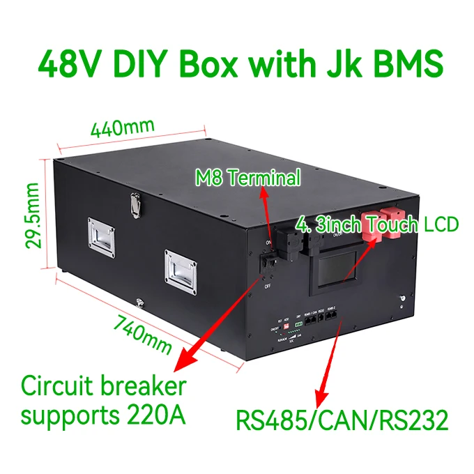 Huaxu PL Stock 280ah Diy Kit Jk Bms Diy Box Kit  5Kw 10Kw 15Kw 24V 48V 230Ah 280Ah 300Ah 314Ah Lifepo4 Battery Box/Case