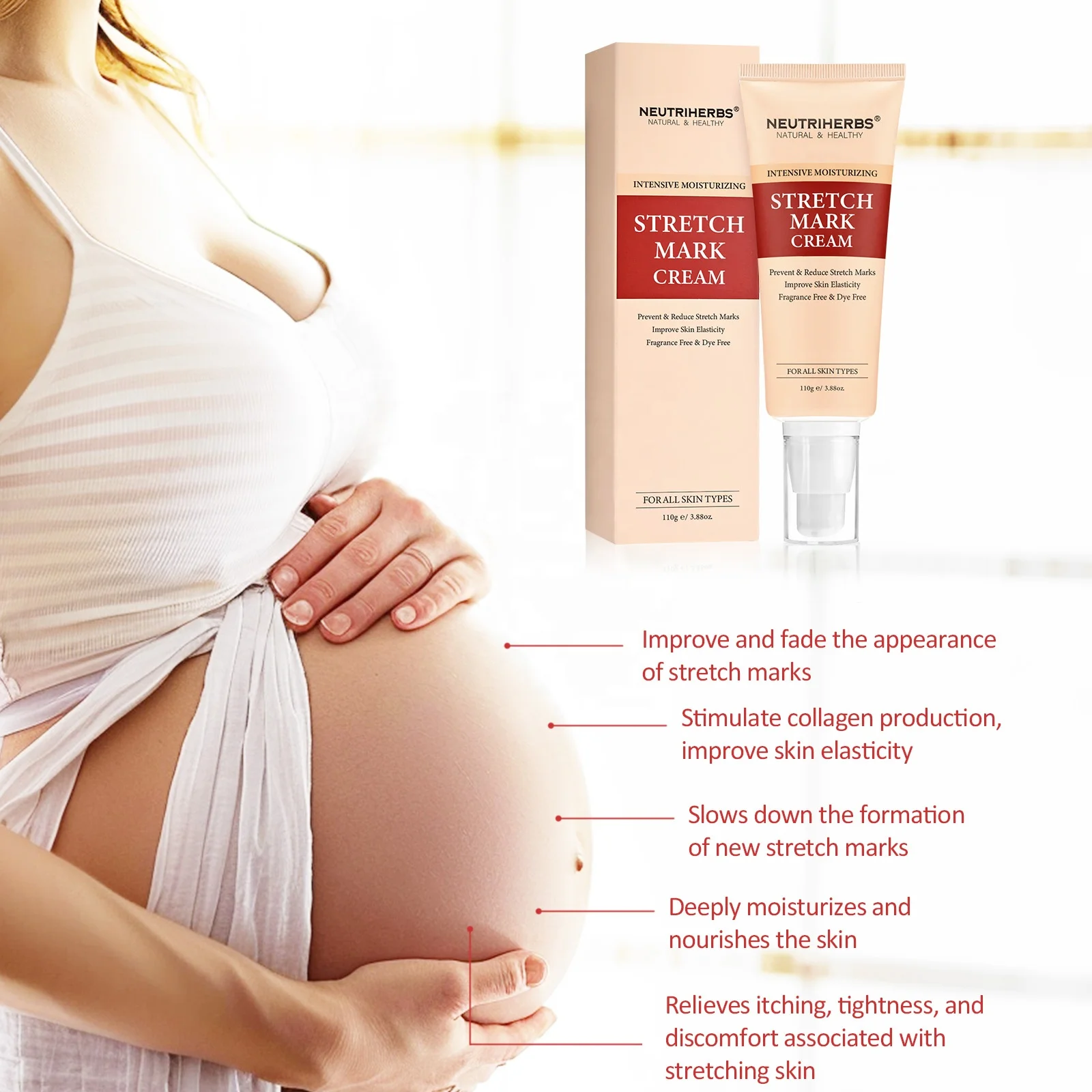 Private label skin repair remove anti-stretch mark pregnancy very effective stretch mark scar removal cream for stretch marks