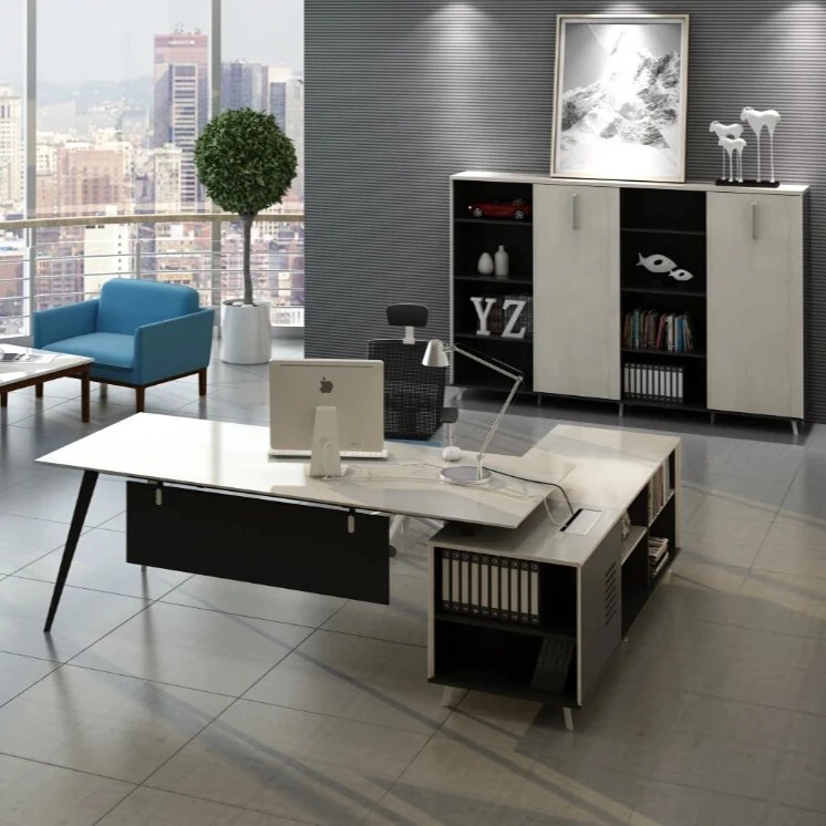 High Quality Modern Design Office Furniture L shape Director Desk
