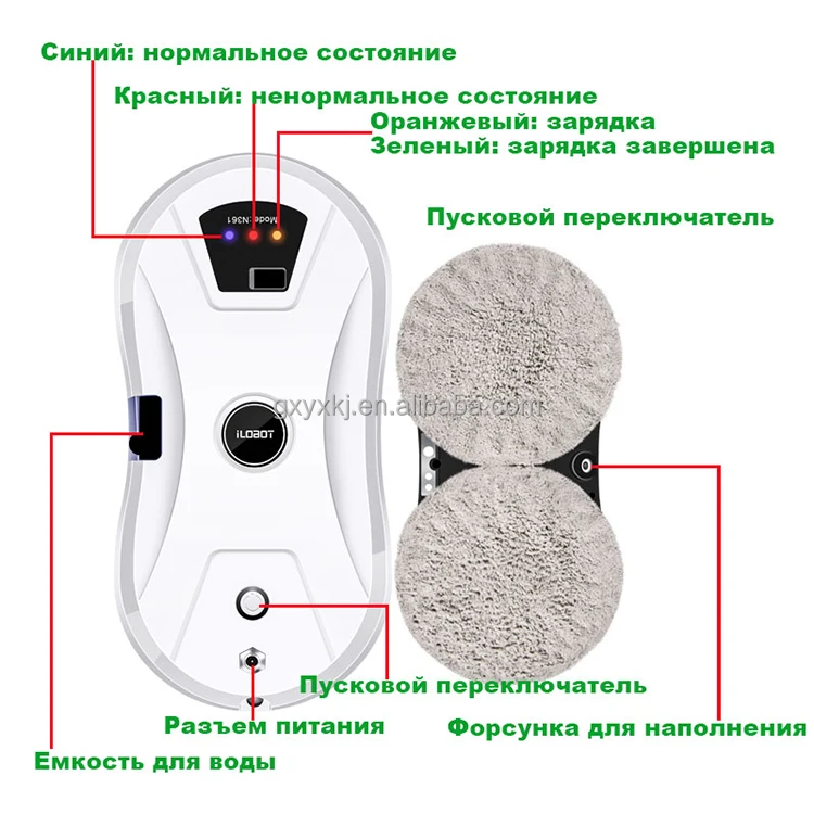 Аккумуляторный беспроводной пылесос для окон