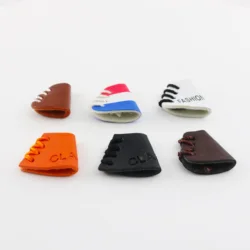 Custom hole rope PU leather lock plug color leather plug buckle rope for clothing