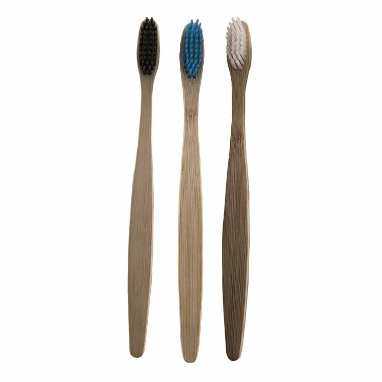 Wholesale ultra Soft Biodegradable Bamboo Toothbrush Nature