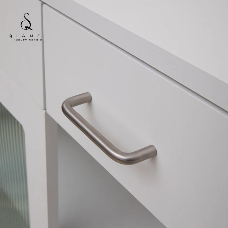 Fingerprint-Proof 304 Stainless Steel Brushed Steel U Shape Furniture Kitchen Cupboard Cabinet Drawer Door Hardware Handle Pulls