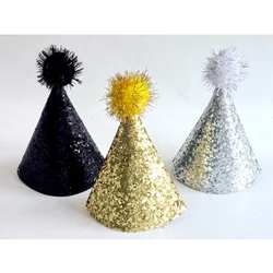 3/S Mini Glitter Party Hat New Year  Celebrations party supplies