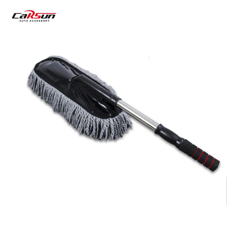 CARSUN Practical Adjustable Car Wash Cleaning Brush Duster Dust Wax Mop Microfiber Telescoping Dusting Tools Car Cleaner Brush