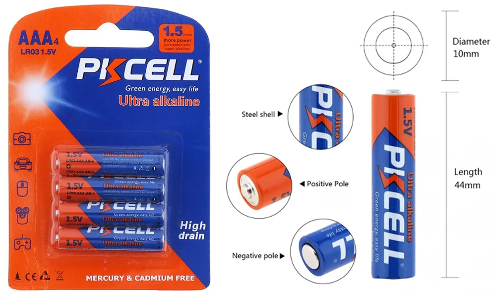 Alkaline battery AA AAA D C 9V 23A 27A LR1 LR03 LR06 LR14 LR20 non rechargeable for toys computer remote control