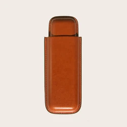 Wholesale new design luxury travel cigar packaging accessories oil wax genuine leather cigar holder case