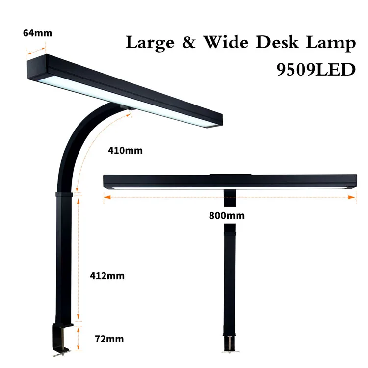 9509LED 30W 3000 Lumens Ultra Large Wide Desk 5 Level Dimmable Lamp for Reading Working Bedroom Beauty Salon