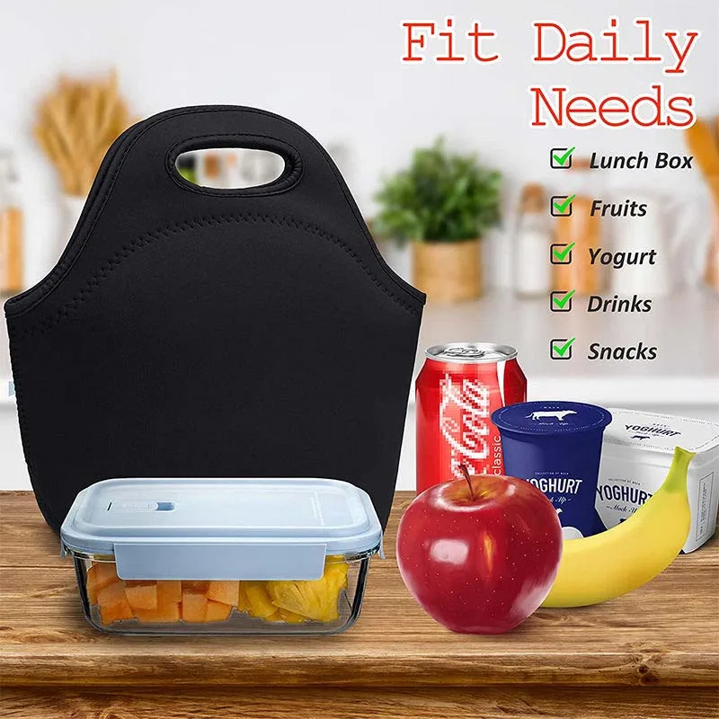 Factory Wholesale Customized Capacity Thermal Insulated Bags Household Cooler Neoprene Lunch Tote Bag