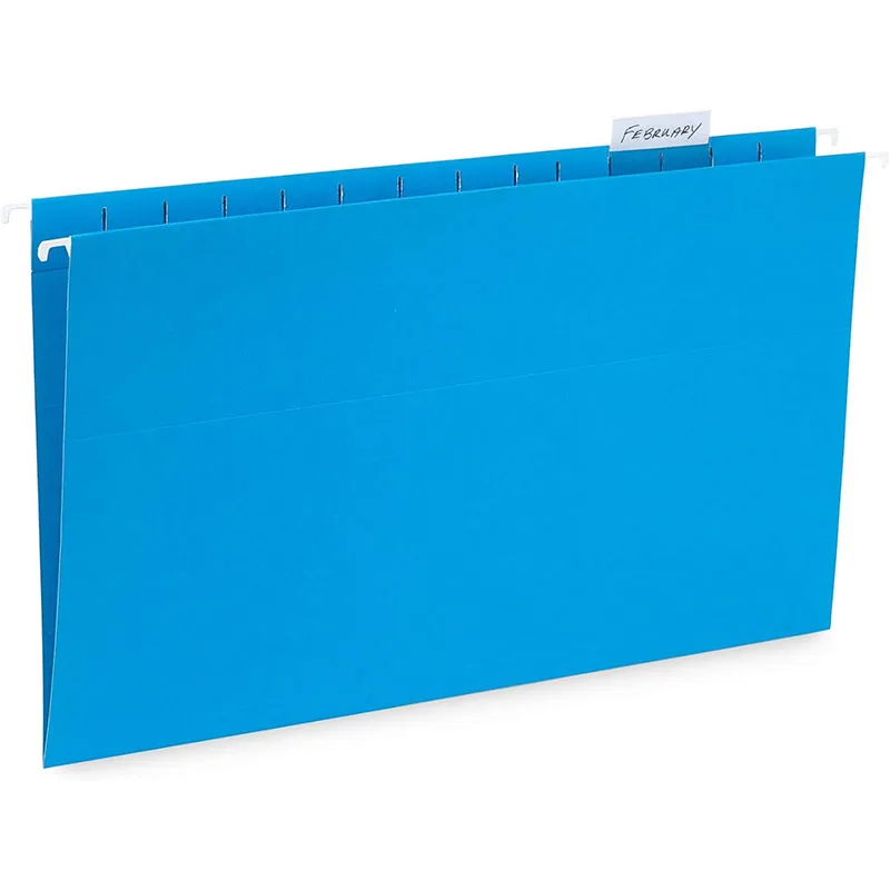 Assorted Colors Reinforced Hang Folders Legal Size Hanging File Folder for Color Coded File Organization