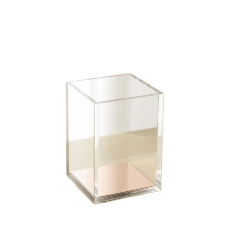 
customized Acrylic office supplies desktop pen pencil display holder container makeup brushes stand cosmetics box 