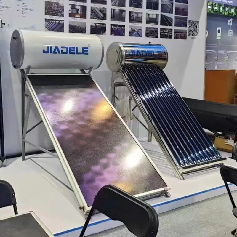 JIADELE Calentador de agua Solar geyser High pressurized stainless steel 304 flat panel chauffe eau solar water heaters system