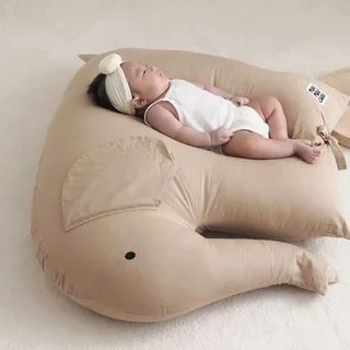 100% Cotton Ins Elephant Plush Animal Doll Baby Soothing Artifact with 200TC Thread Count Digital Printing Solid Pattern Sleep