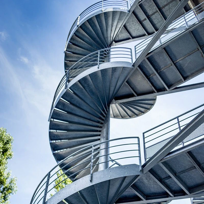 Attractive Design Hot Galvanized Carbon Steel Outdoor Spiral Stairs/Cast Iron Spiral Stair from Foshan Factory