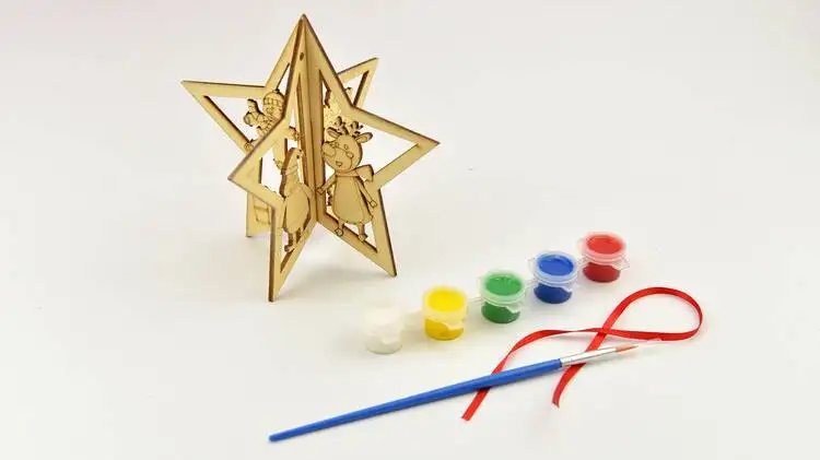 
Hot Selling Cheap Custom Carving Craft Christmas Ornament Wood For Kids 