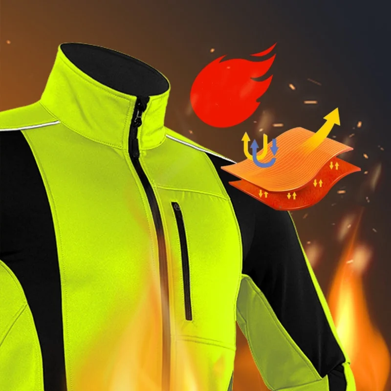 Men Cycling Jacket Waterproof Windproof Bike Jersey Autumn Winter Jacket Coat MTB Bicycle Riding Running Sportswear