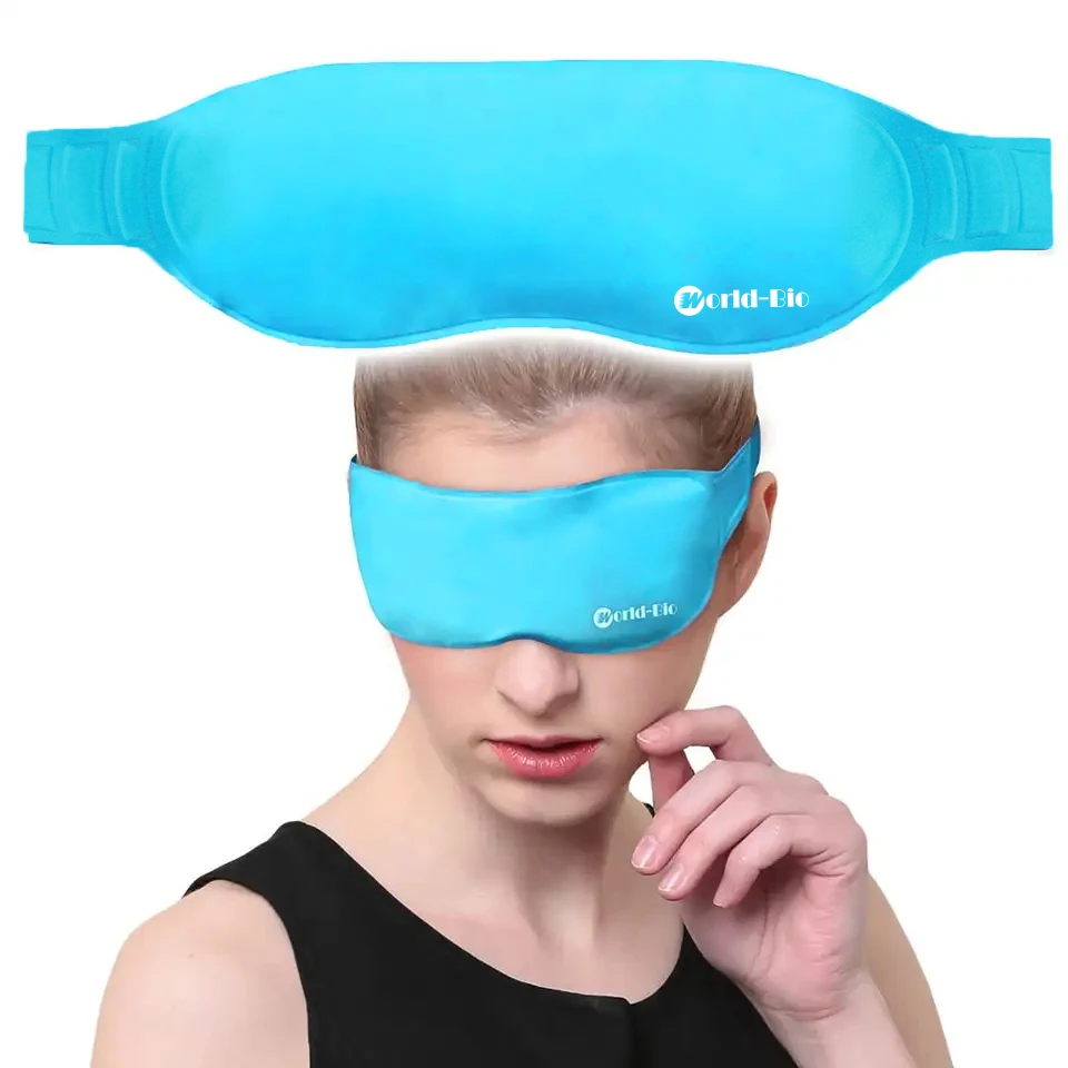 World-bio Nylon Fabric Liquid Gel Eye Mask Cold And Hot Compress to relieve eye fatigue and dark cycles