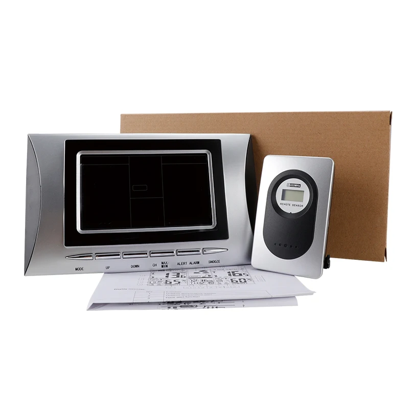 Outdoor Smart Personal Portable Predict Pce Station With Color Display Professional Weather Stations Wireless Indoor Outd Clock