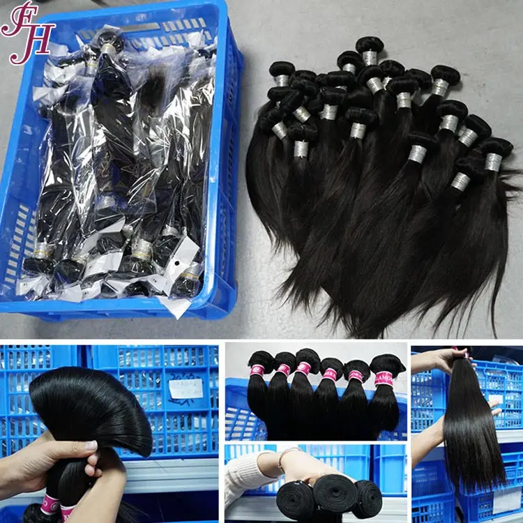 FH Wholesale Hair Vendors Virgin Bundles In Bulk Raw Mink Brazilian 9A 10A Human Hair Bundles