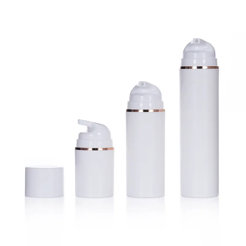 wholesale customize 50ml 100ml 120ml 150ml 200ml white Cosmetic packaging lotion skin care airless pump bottle