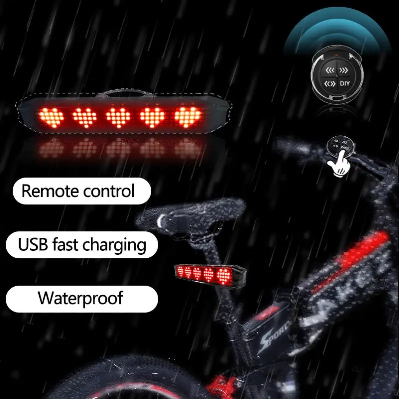 Manufacturer Bike Light Bicycle Back Rear Taillight Cycling Safety Warning Light Waterproof LED Lamp Accessories