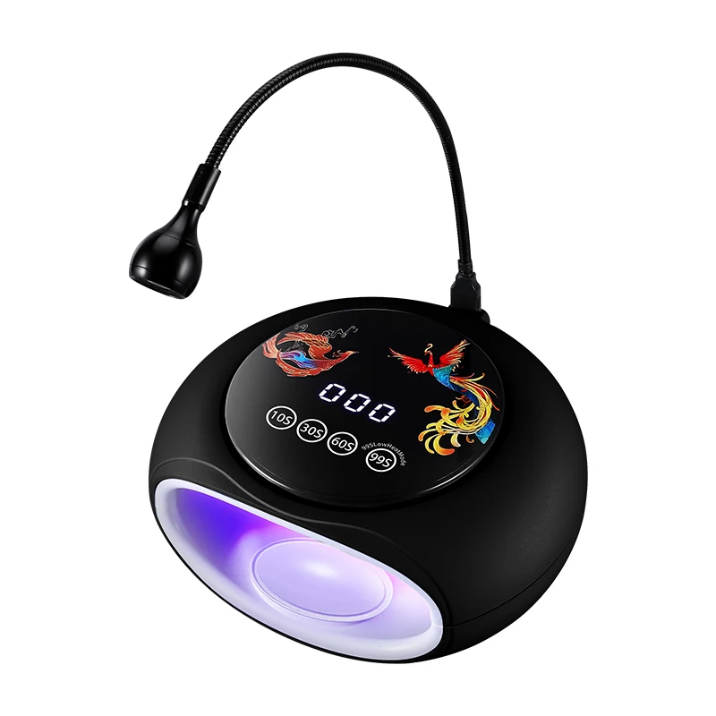 fashionable 660nm red light beads 128W uv led nail lamp sun uv nail dryer With Memory Function LCD Display for curing polish gel