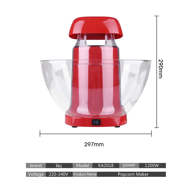 Electric Hot Oil Microwave Popcorn Popper Maker Bowl Bucket Container Mini Popcorn Machine