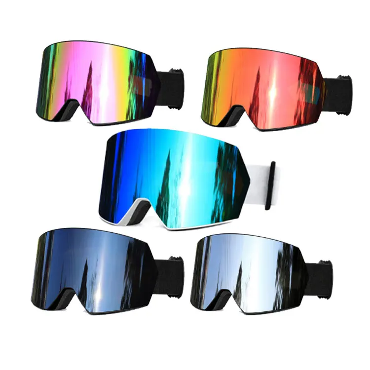 custom ski glasses large column surface wide field of view snow goggles