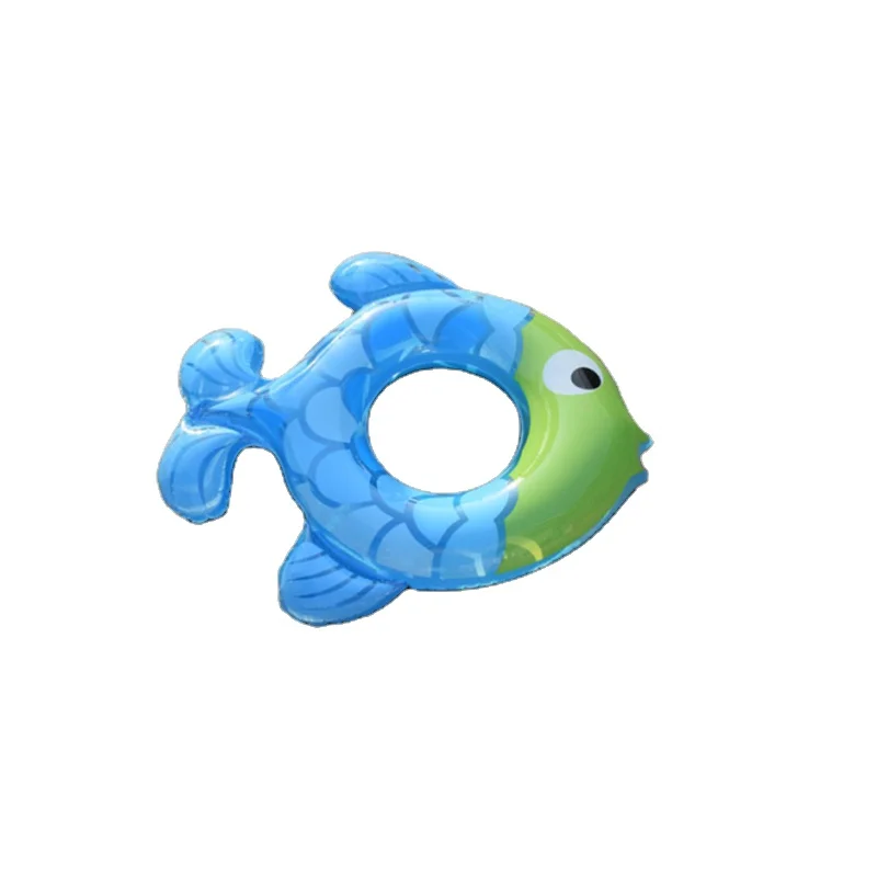  Cartoon Fish Pool Float Baby PVC Circle 3-6 Age Inflatable Swimming Ring for Beach Party