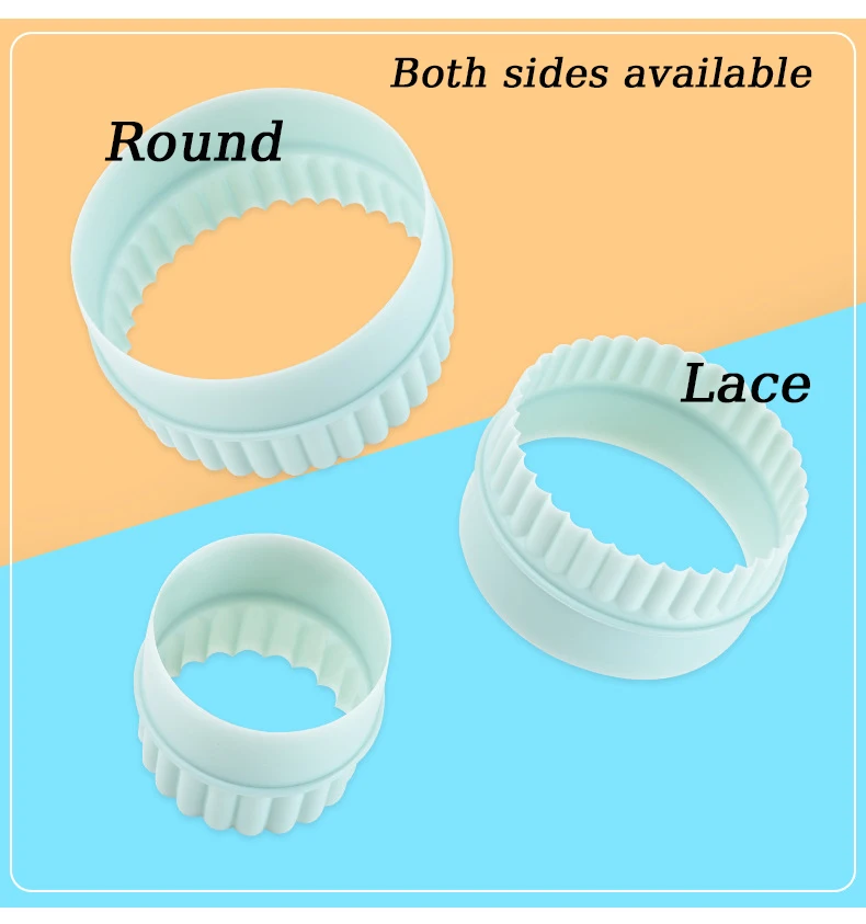 8pcs Round Cookie Cutter for Baking Biscuit Cookie Cutters Circle Pastry Cutters Donut Ring Molds for Pastries Doughs Doughnuts