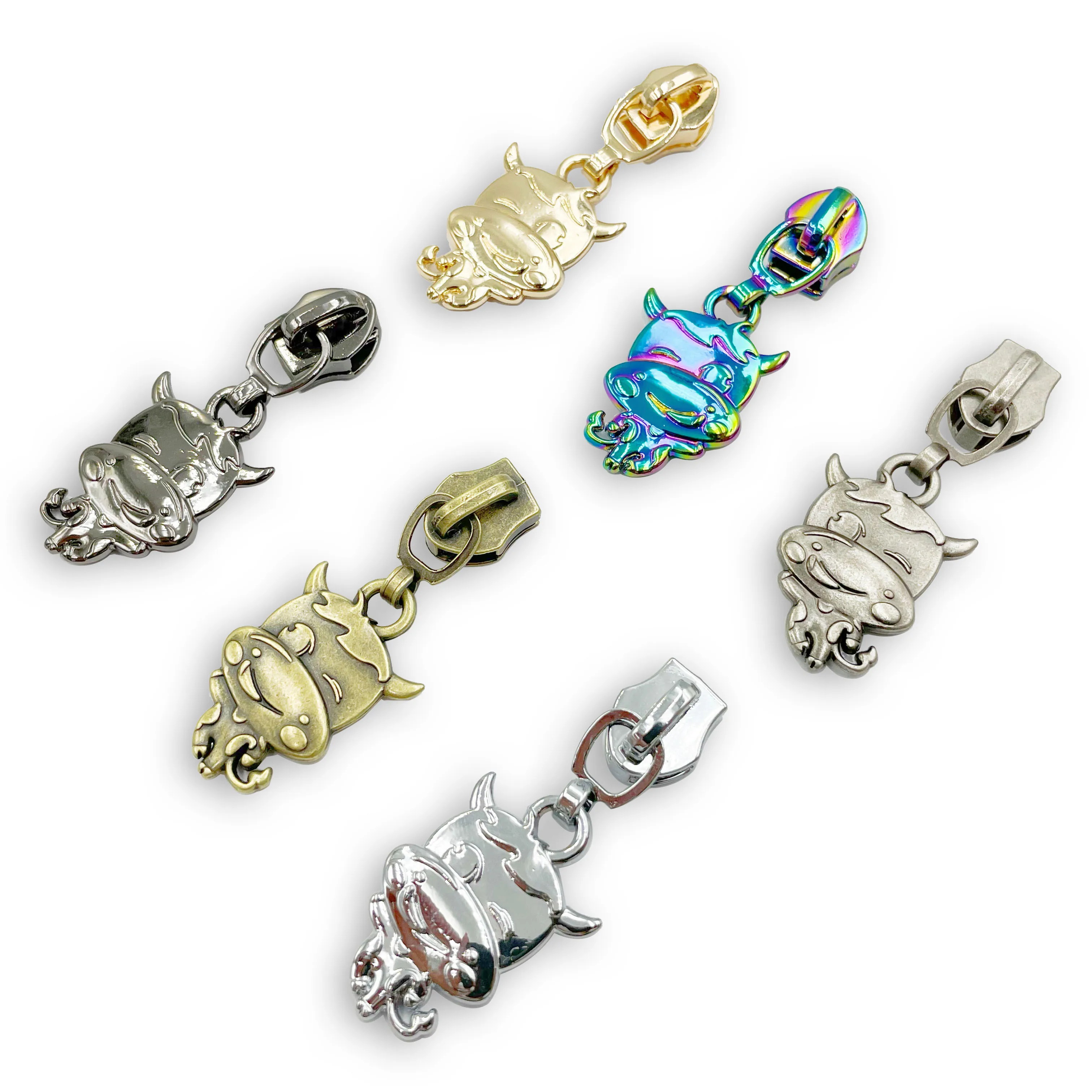 fashion lovely cow design zipper sliders for bags