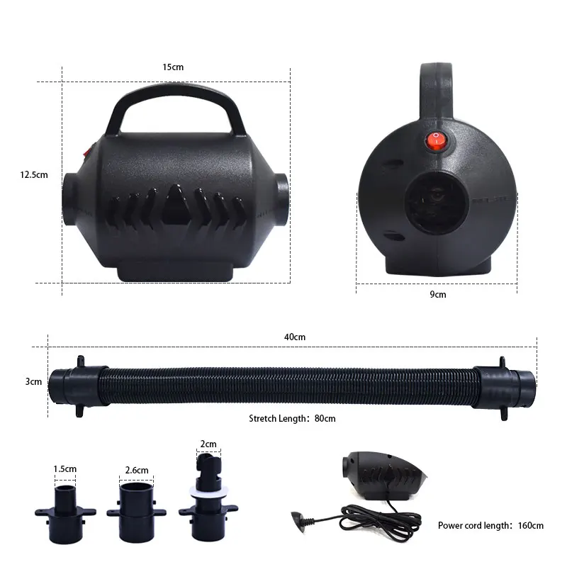 2024 best selling products 600W 2.5PSI Electric Air Pump Quick Inflation for Gymnastics Mat Pool Toy Float Raft Airbed