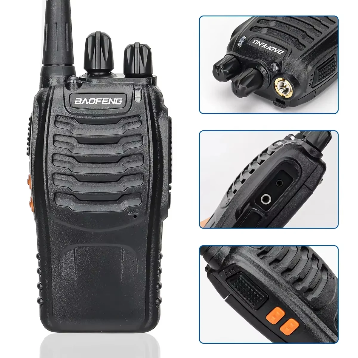 CHEAPEST FACTORY ORIGINAL HOTEL SECURITY WALKIE TALKIE  888S 5W 16CH UHF 400-470MHZ RADIO BAOFENG BF888S WITH HEADSET