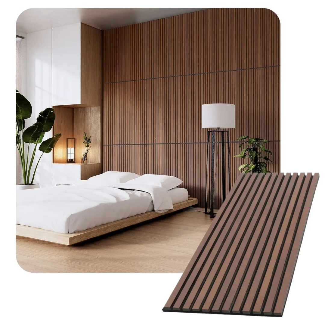 Manufacturer Sound absorbing 3D Wood Acoustic Slat Wall Panels For Hotel Lobby Restaurant interior Wall and Ceiling Decor