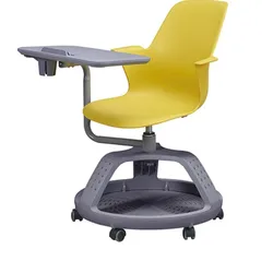 meeting plastic training chair with writing board classroom student chair with wheels school office furniture