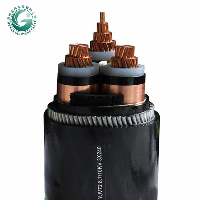 12/20KV High Voltage Electric Power Cable 3 Core 240mm2 CU/XLPE/SWA Armoured Cable