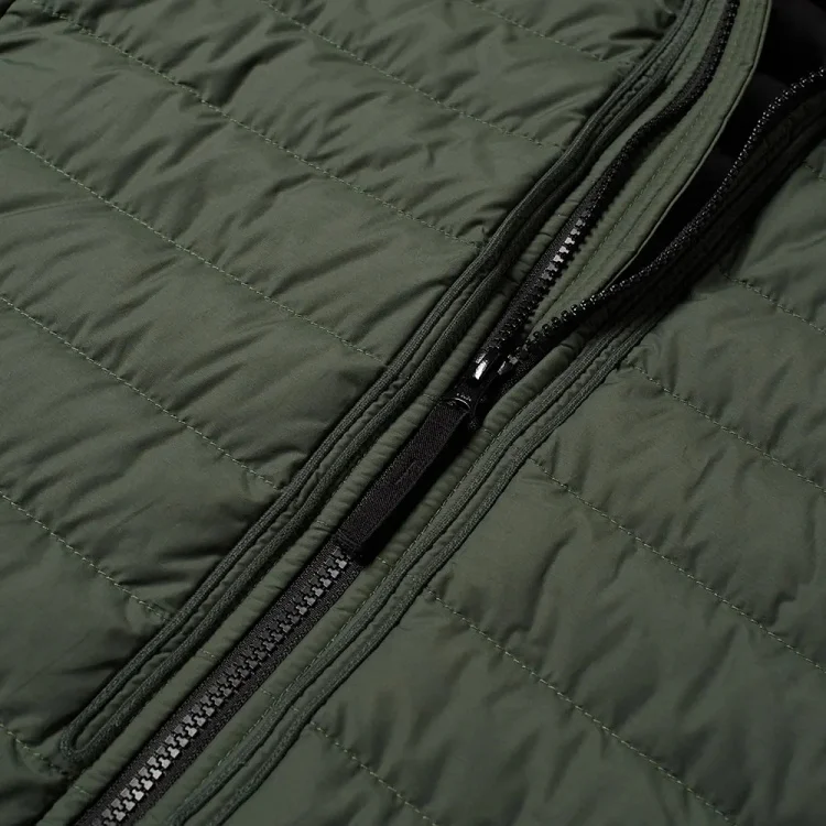 OEM custom 68% Organic Cotton 32% Recycled Nylon lightweight Goose down puffer Jacket jacket for men