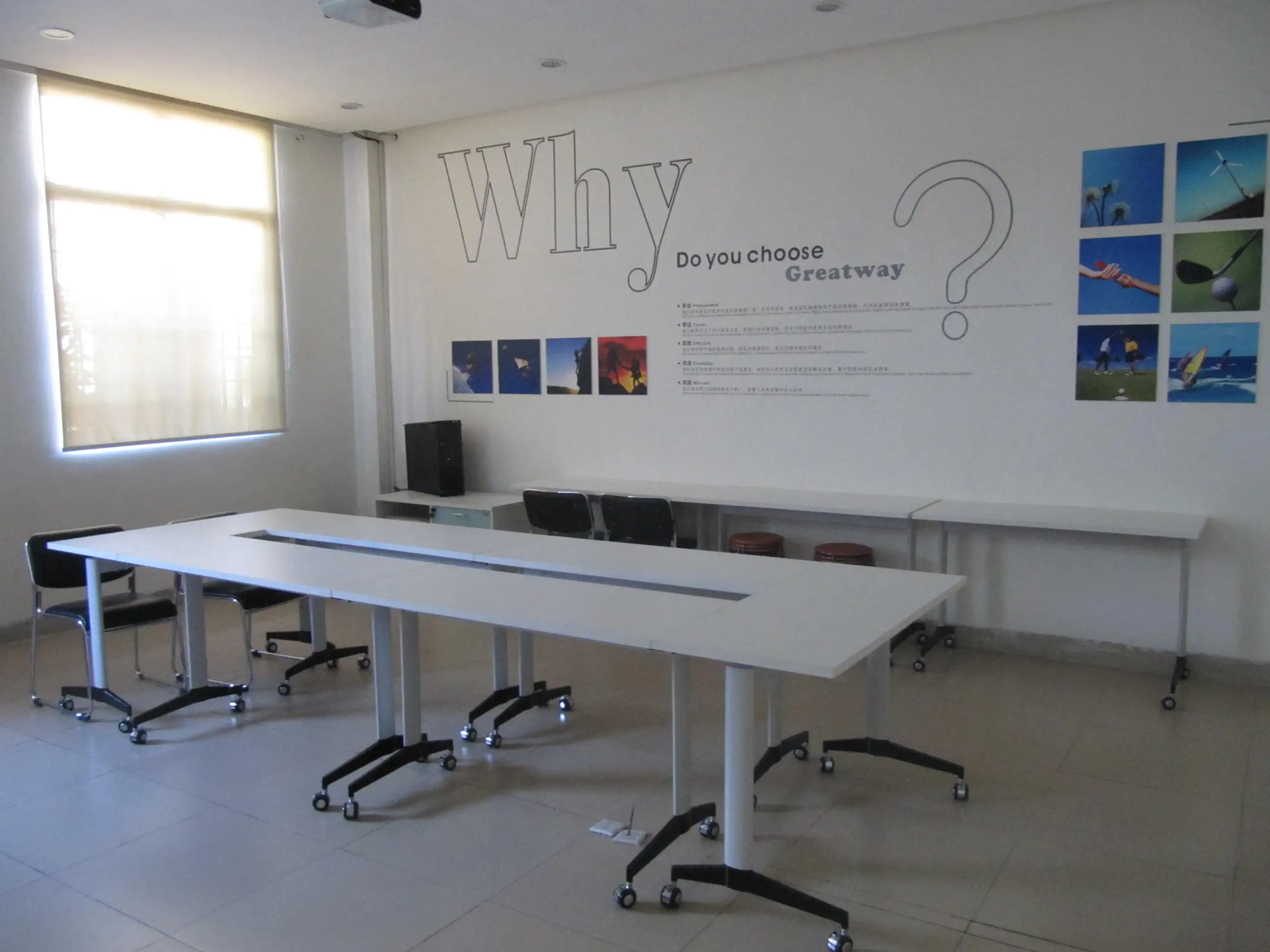 New design u shape office work station combination folding computer desk