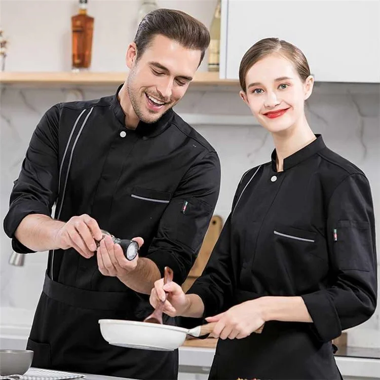 
Restaurant Kitchen Hotel Cookwear Catering Uniform Overwear Breathable Chef Uniform Jacket Casual Chef Coats 
