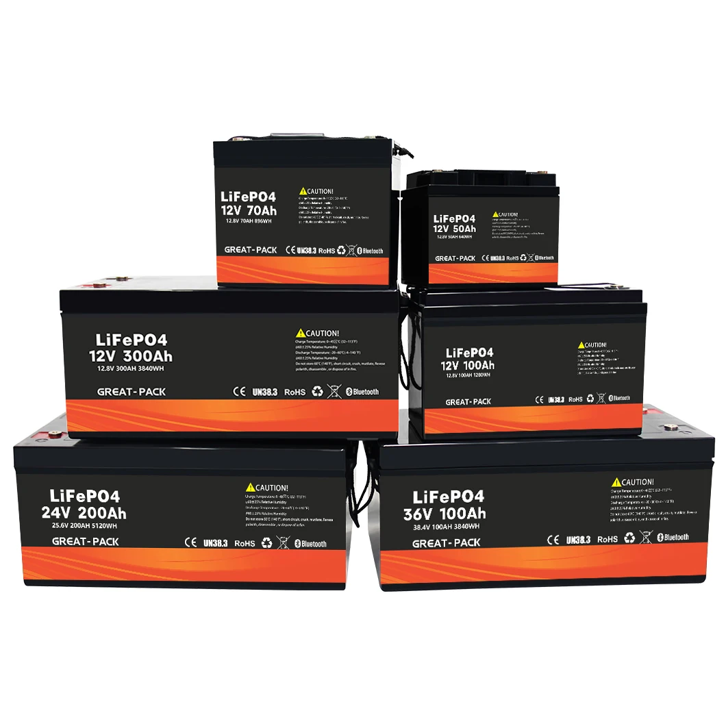 ABS Plastic Portable 10Kwh 5Kwh Lifepo4 Battery 5000 Cycle Life 12V 300Ah Lithium Solar Battery 200Ah 100Ah Lifepo4 Batteries