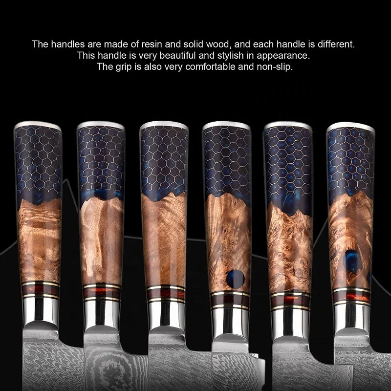 Hot professional Japan sushi sashimi knives meat carving fillet paring damascus steel kitchen chef knife Set