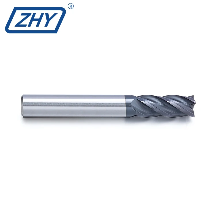 ZHY High Performance General Type Coated Flat Endmill HRC55 Square End Mills